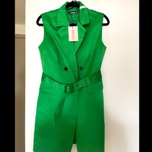 Misguided Sleeveless Belted Blazer Dress